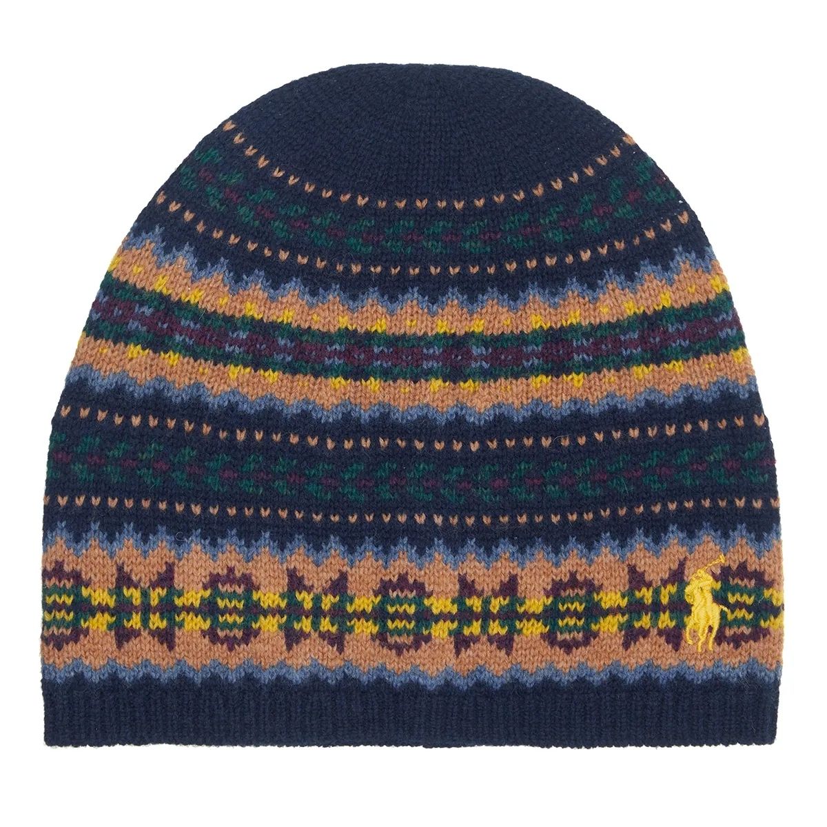 폴로 랄프 로렌 모자 네이비 멀티 Polo Ralph Lauren Fairisle Hat Navy Multi                        Wollmutze A0338684