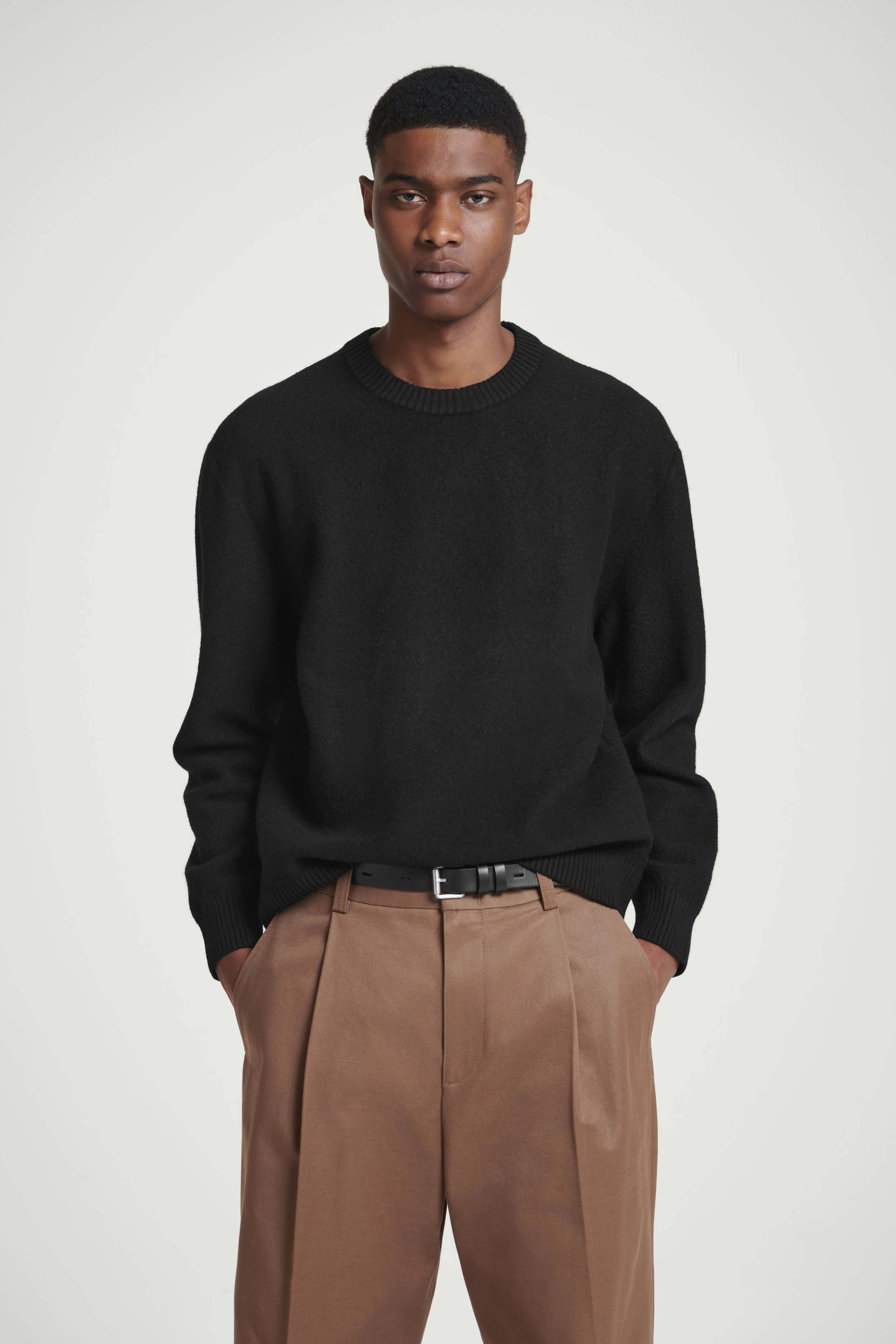 크루넥 점퍼 BOILED-WOOL CREW-NECK JUMPER 1190846003