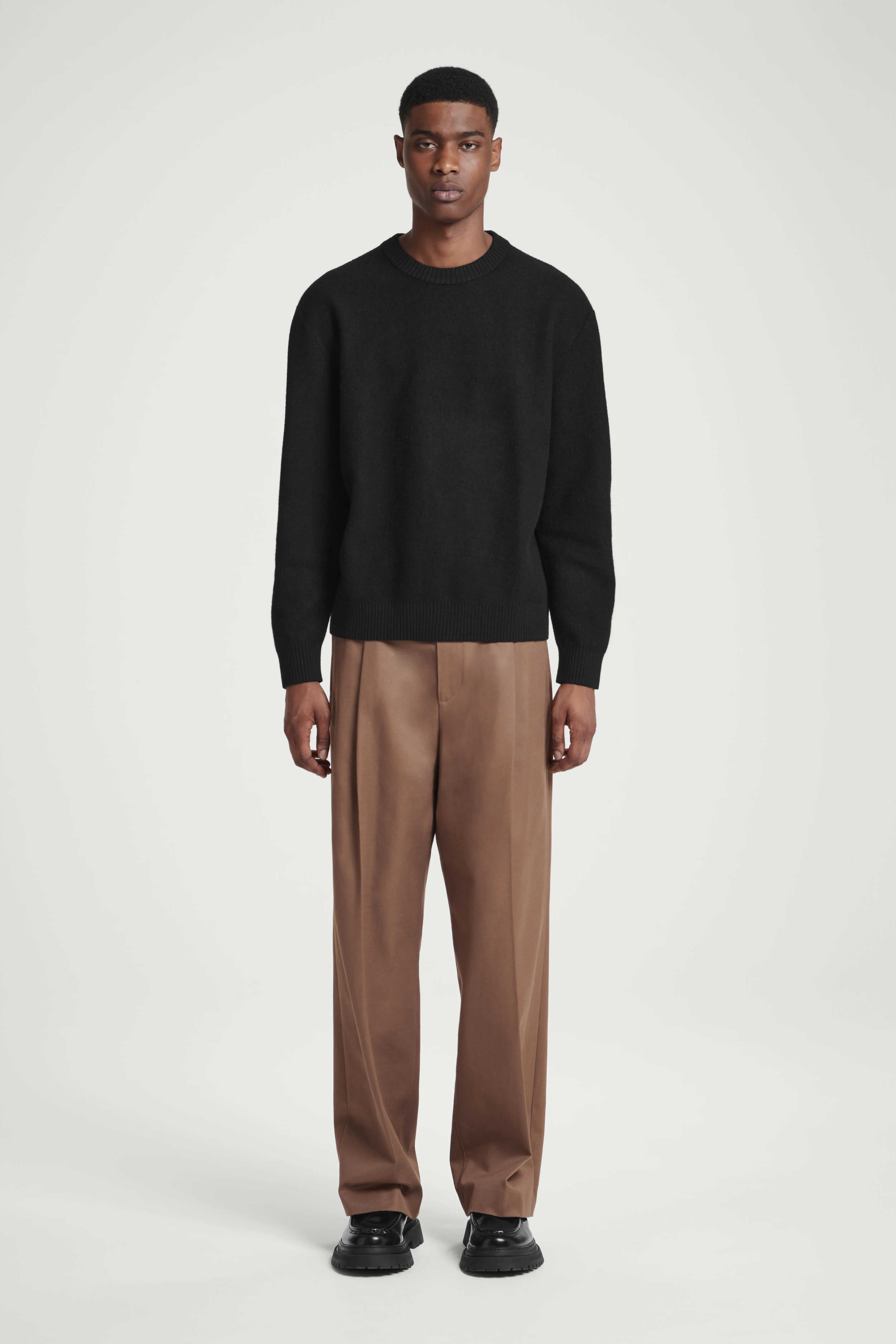 크루넥 점퍼 BOILED-WOOL CREW-NECK JUMPER 1190846003