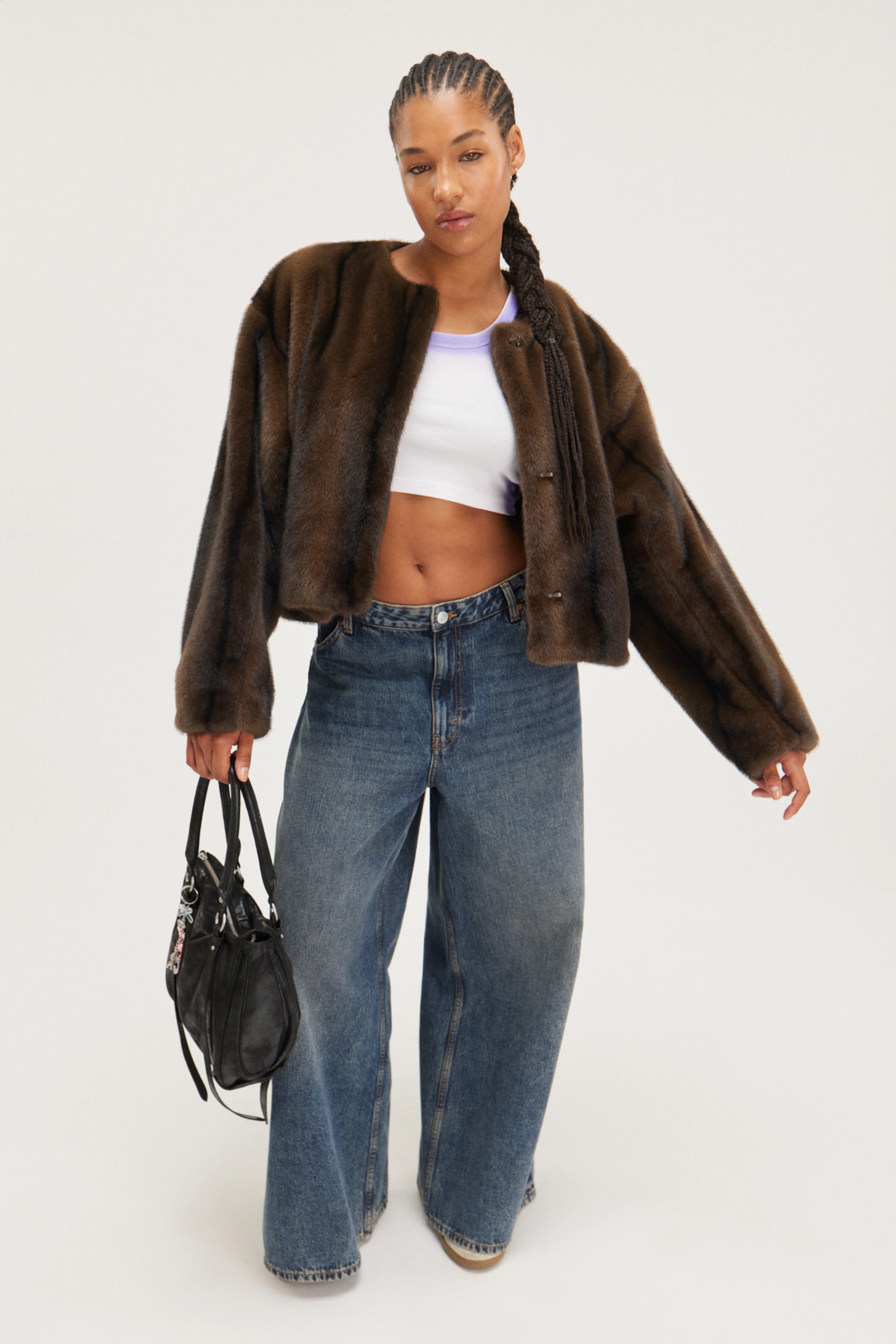 MONKI Short Faux Fur Jacket 1246705002