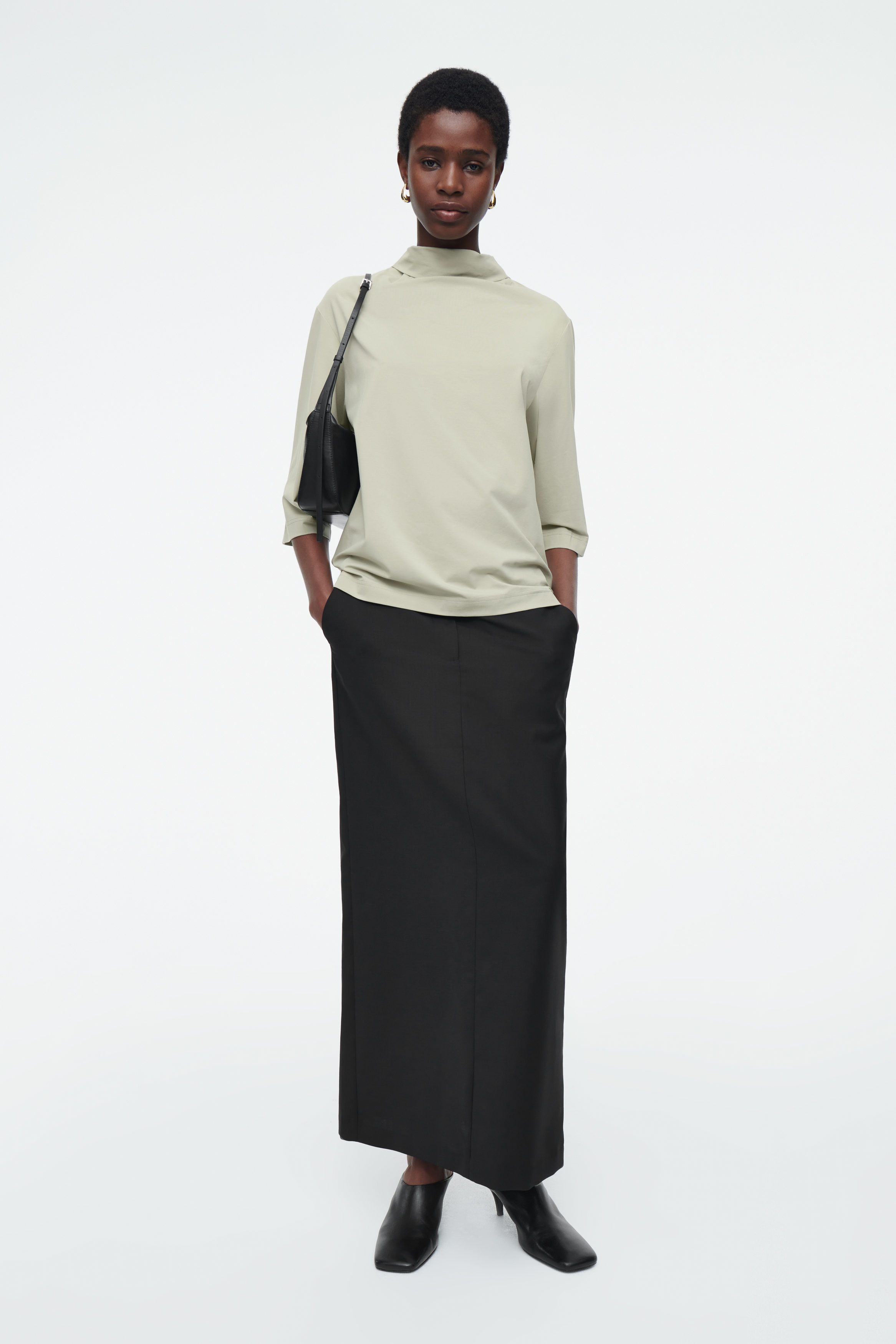 저지 탑 TIE-NECK JERSEY TOP 1244272002