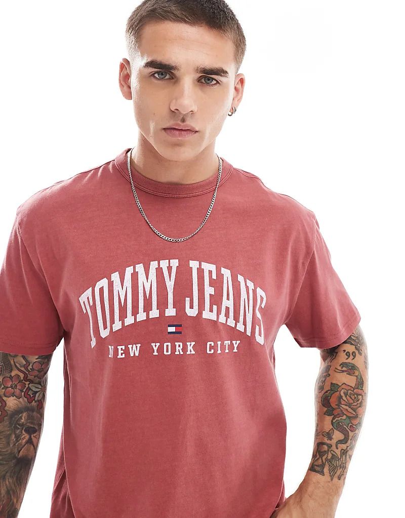티셔츠 레드 T-Shirt in verwaschenem Rot mit College-Logo 206860161Regatta-Rot
