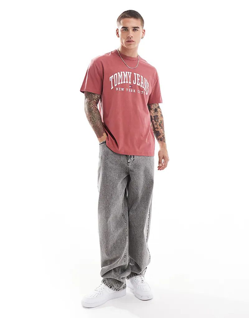 티셔츠 레드 T-Shirt in verwaschenem Rot mit College-Logo 206860161Regatta-Rot