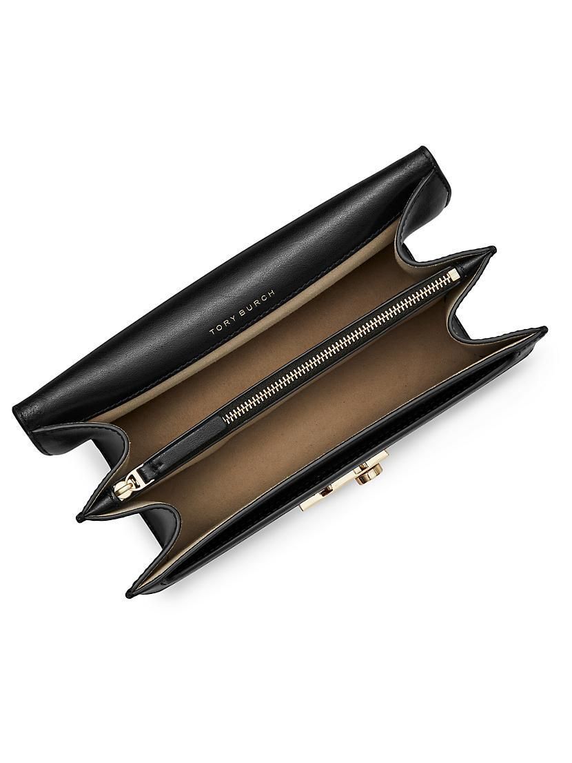 모노그램 가죽 숄더 가방 T Monogram Debossed Leather Shoulder Bag 0400021771479 BLACK