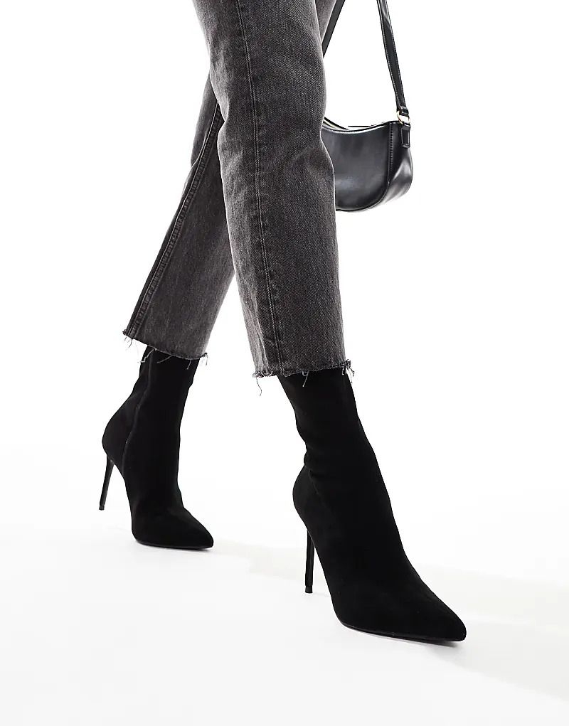 부츠 블랙 & Evie   Stiefel in Schwarz mit reflektierender Optik und hohem Absatz 206575686SCHWARZ