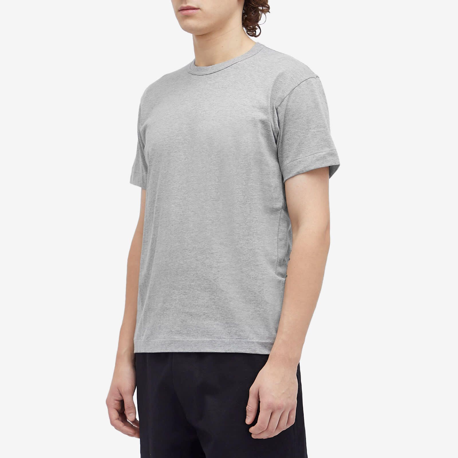 레드 하트 넥 로고 티셔츠 Red Heart Neck Logo T-Shirt AX-T340-051-2 Grey