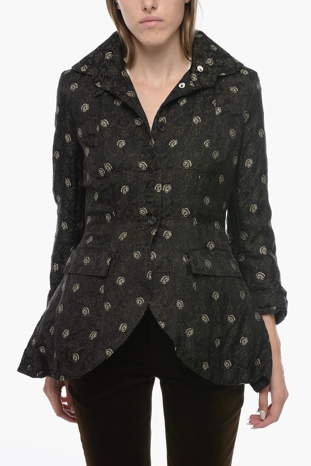 블레이저 Brocade Blazer with Flounced Tail 613655