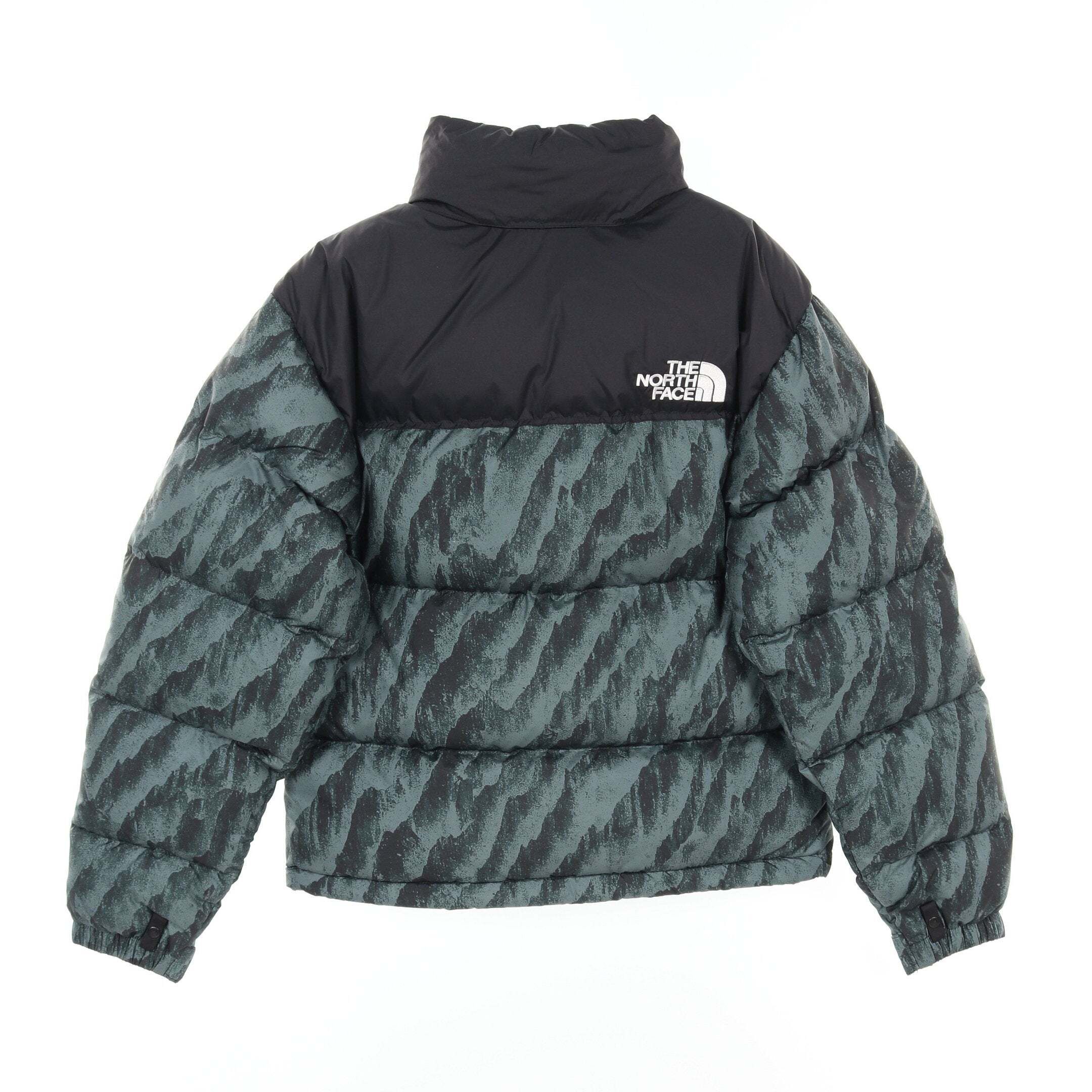 중고 남성,의류,자켓 프린팅 레트로 패딩 그린 블랙 후드 포함 노스페이스  PRINTED 1996 RETRO NUPTSE JACKET      917361