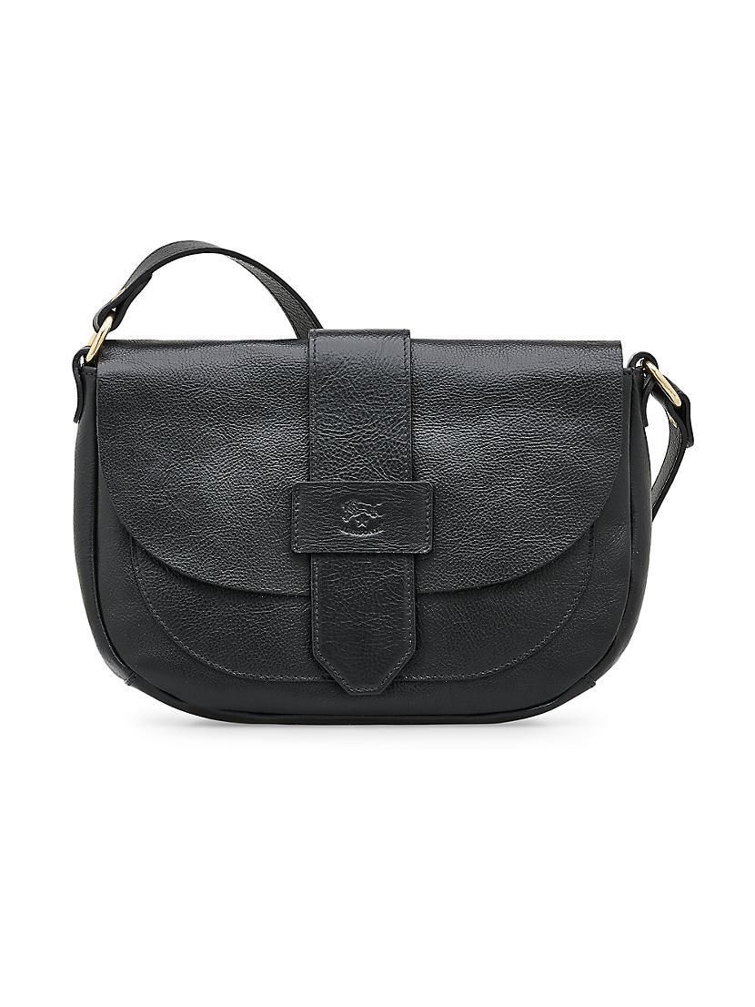 가죽 크로스백 가방 Alloro Leather Crossbody Bag 0400017005448 NERO