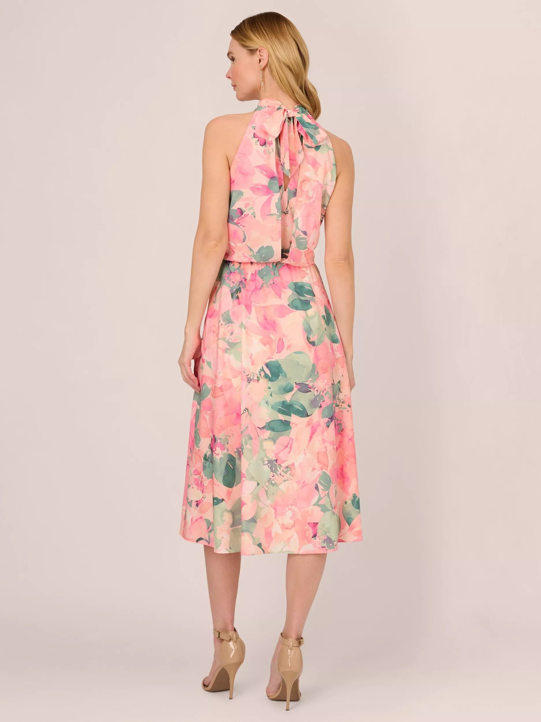 플로랄 미디 드레스 Floral Halter Midi Dress, Blush/Multi 111721085