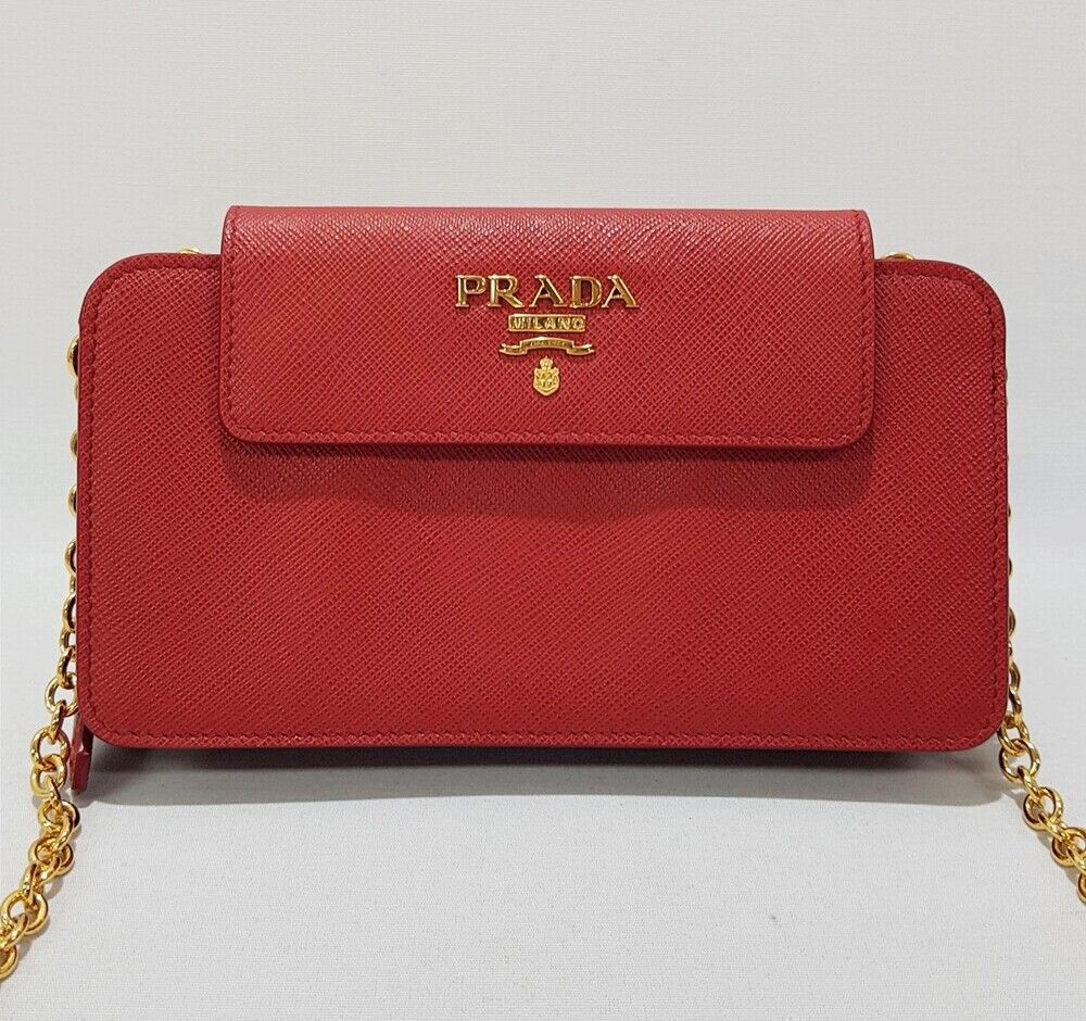 Prada Vitello Phenix Hobo Strap Shoulder Crossbody Bag White
