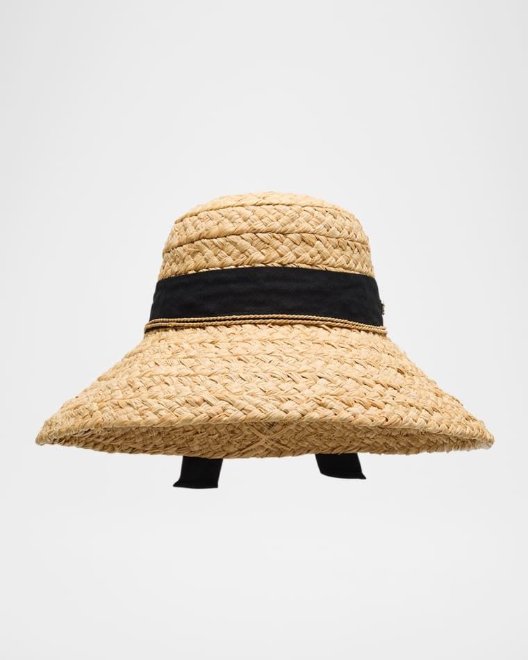 클래식 라피아 모자 Classic 5 Raffia Sun Hat prod277090064NATURAL BLACK