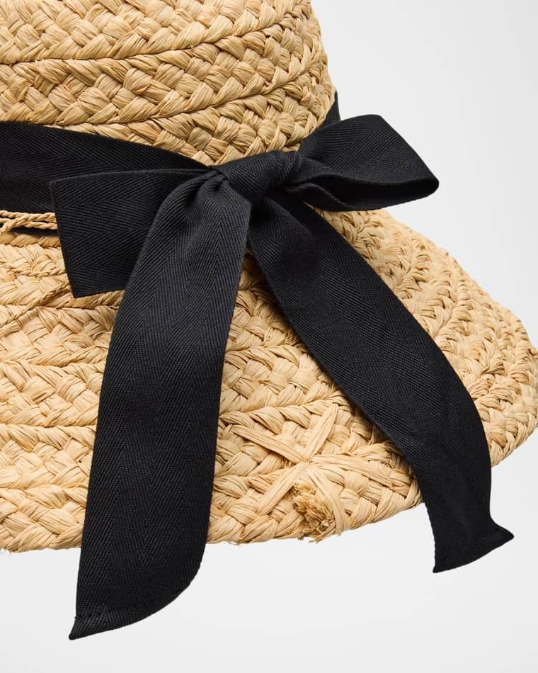클래식 라피아 모자 Classic 5 Raffia Sun Hat prod277090064NATURAL BLACK