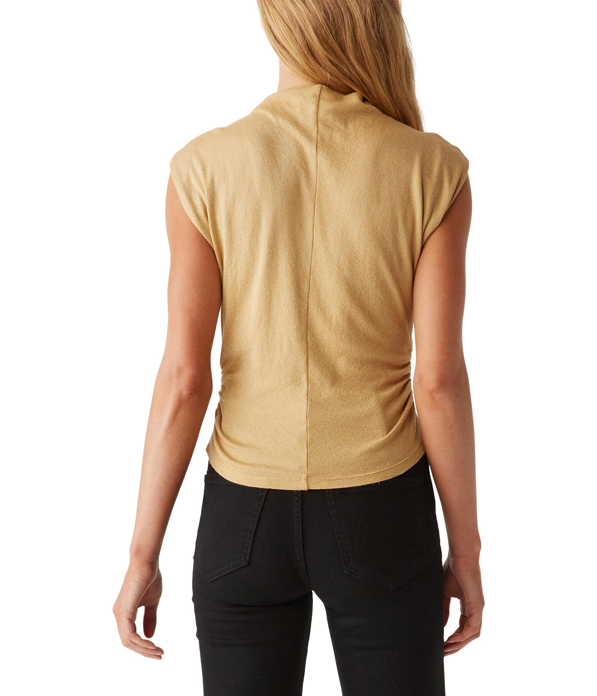 넥 파워 숄더 탑 Reese Mock Neck Power Shoulder Top 9996542 1102640