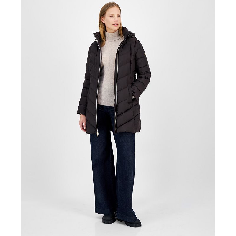 Hooded packable down puffer coat online