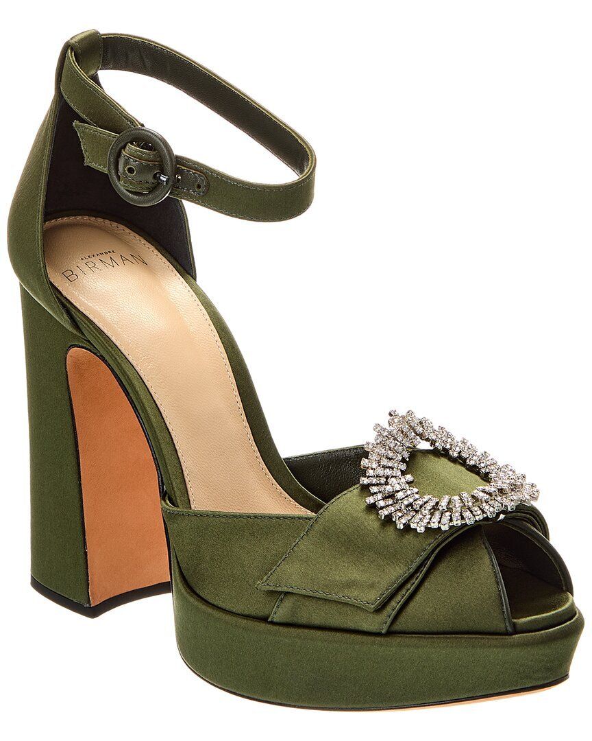 새틴 플랫폼 펌프스 Alexandre Birman Madelina Curve 120 Satin Platform Pump 1311106811