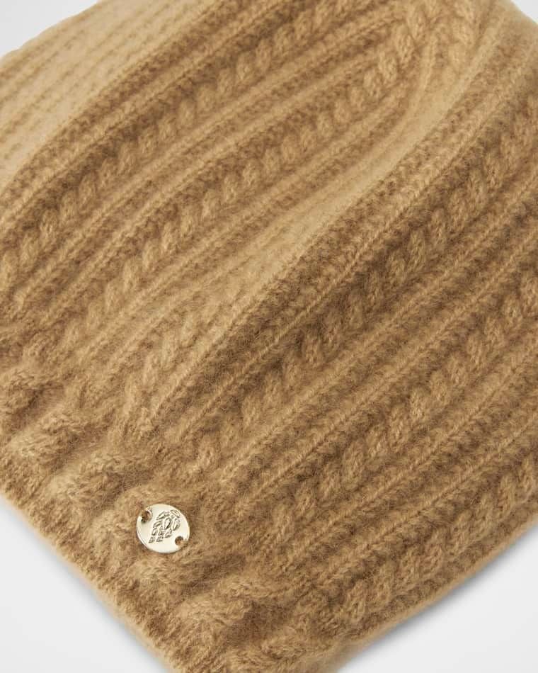 시몬 케이블 니트 캐시미어 비니 Simone Cable Knit Cashmere Beanie prod277090093BRULEE