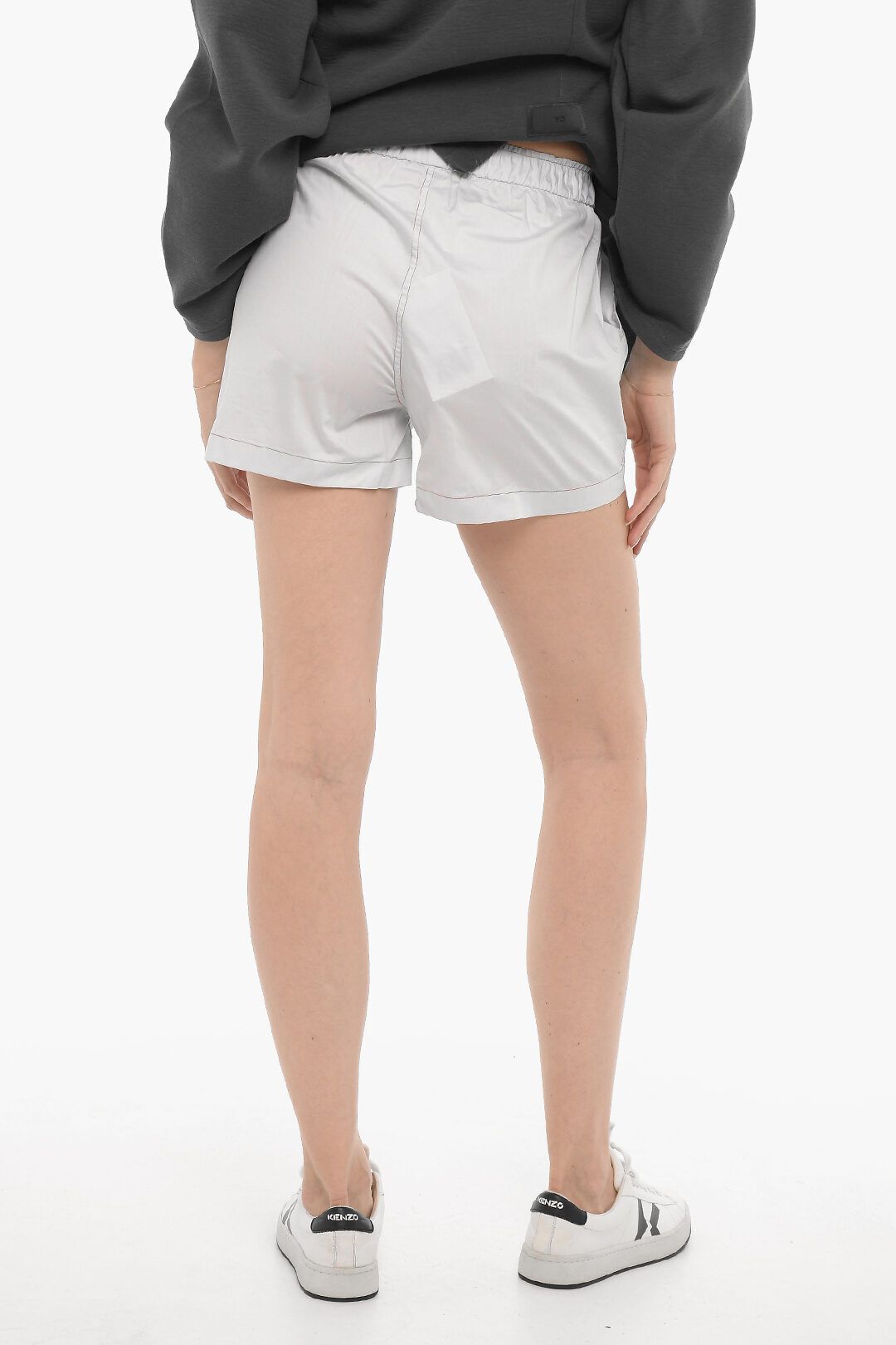 하이 바지 High Waisted QUINN ILLUSION Shorts With Rainbow Seams 561268