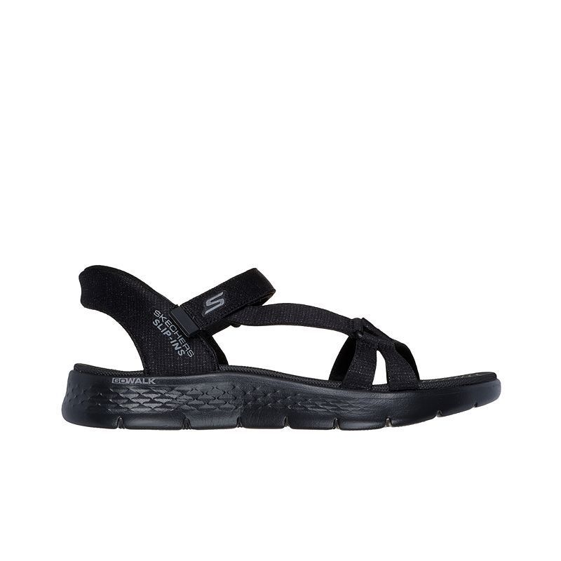 여성 슬립 플렉스 샌들 Women's Slip Ins- GO WALK Flex SD - Illuminate Walking Sandals from Finish Line 18199824 Black