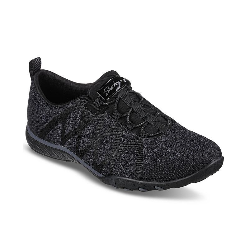 여성 릴렉스 핏 슬립온 스니커즈 Women's Relaxed Fit Breathe Easy Infi-Knity Slip-On Walking Wide-Width Sneakers from Finish Line 18301164 Black