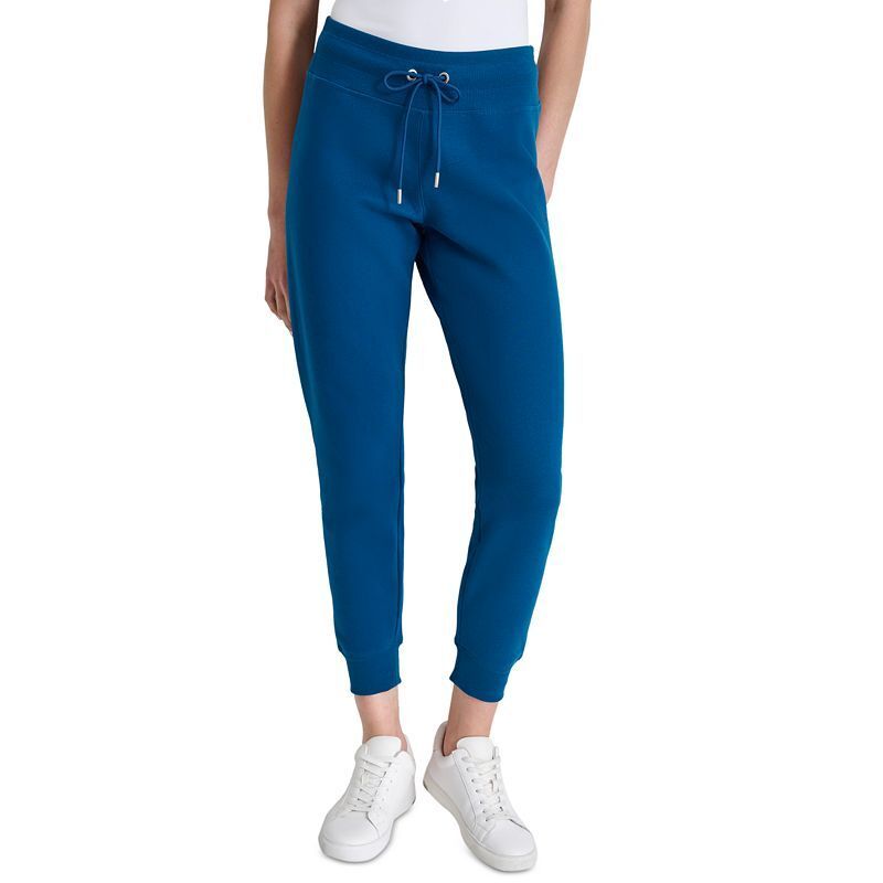 여성 자수 로고 커프 플리스 조거 스웨트팬츠 DKNY Women's Embroidered Logo Cuff Fleece Jogger Sweatpants 18042638 Poseidon