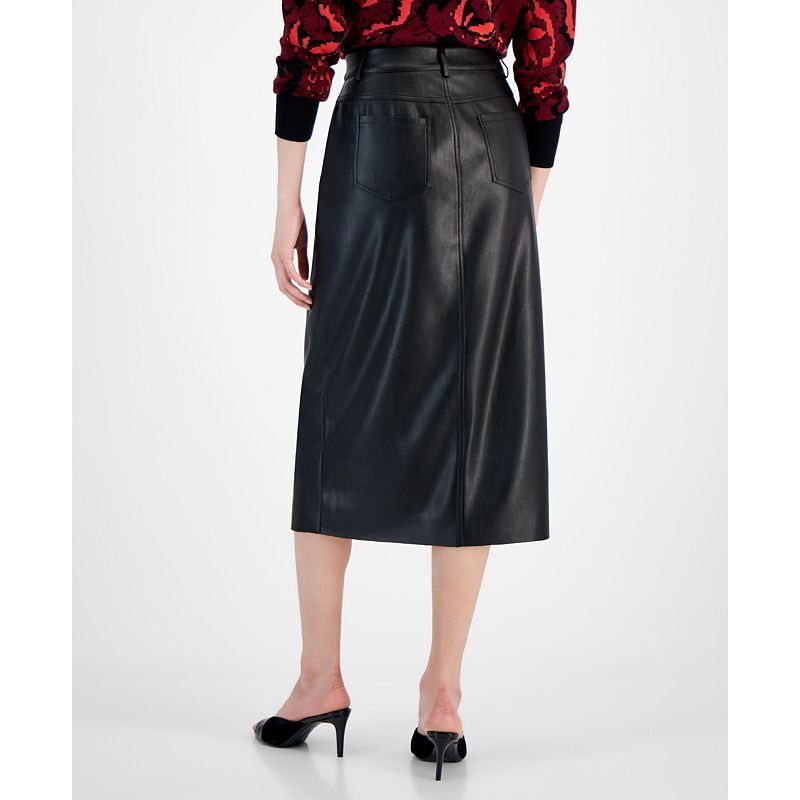 여성 포우 가죽 스커트 Women's Faux Leather Pencil Skirt 19357400 Black