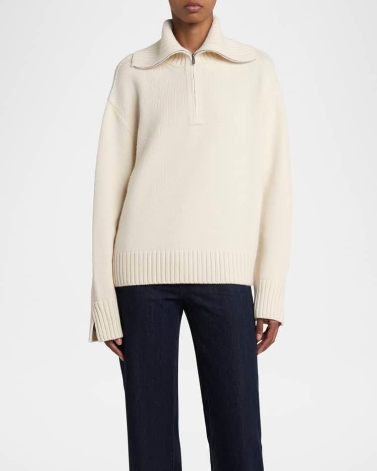 캐시미어 반집업 스웨터 Parksville Cashmere Quarter-Zip Sweater prod264220293BIANCORE