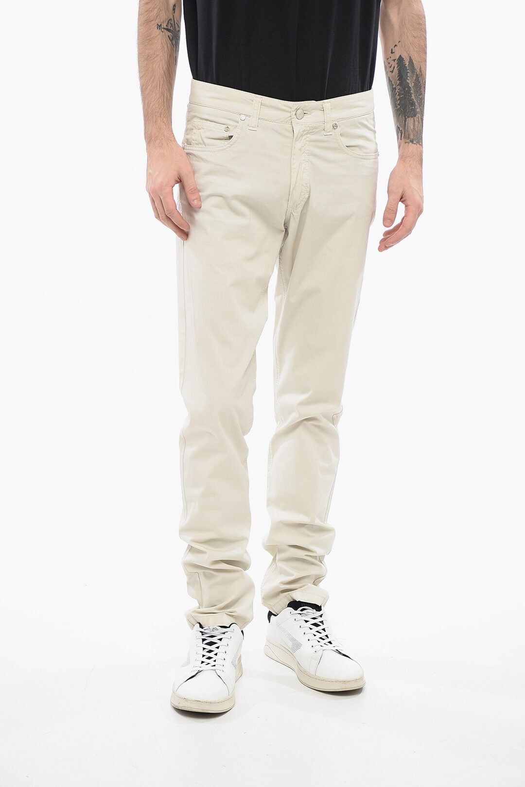 코튼 팬츠 스웨이드 패치 ID Cotton Pants with Suede Patch 618507