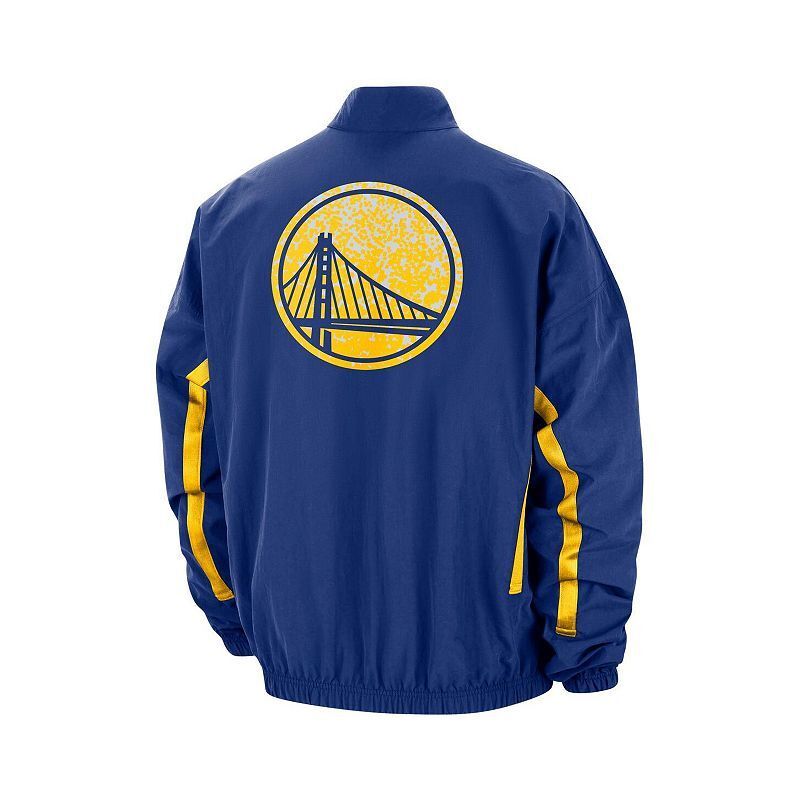 남성 로얄 골든 스테이트 집업 자켓 Men's Royal Distressed Golden State Warriors Courtside Vintage-Like Warmup Full-Zip Jacket 17018154 Royal