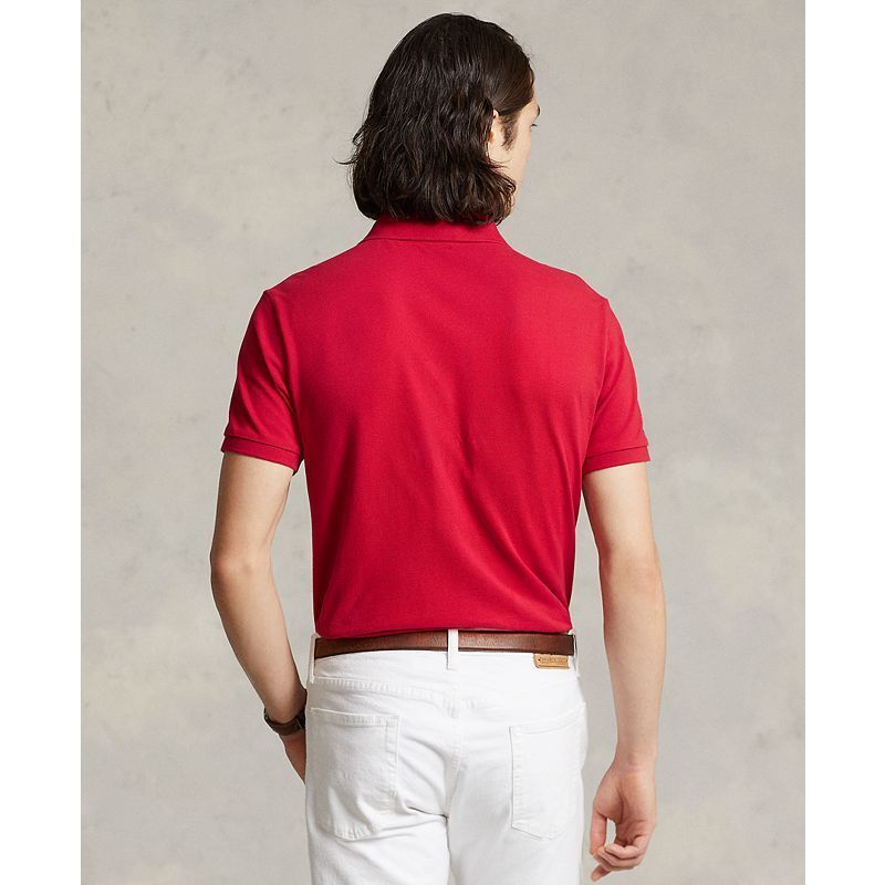 남성 빅 포니 커스텀 슬림 핏 메쉬 폴로 Men's  Big Pony Custom Slim Fit Mesh Polo 5186545 Red