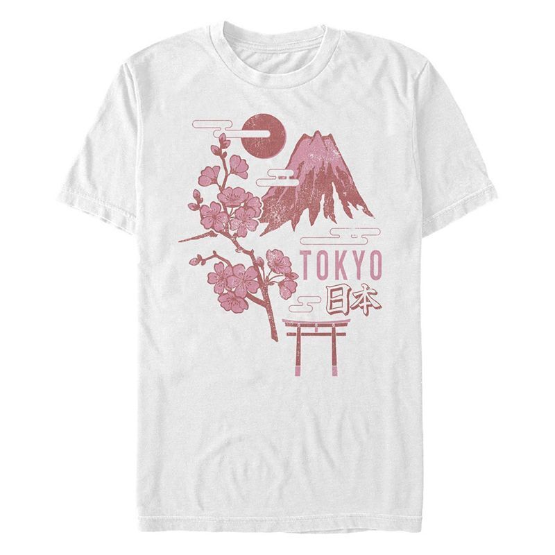 남성 도쿄 숏 슬리브 크루넥 티셔츠 Men's Tokyo Japan Short Sleeve Crew T-shirt 12292609 White
