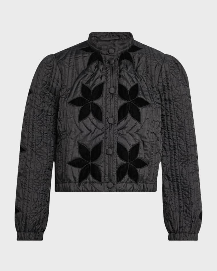 퀼티드 자켓 Quinn Quilted Jacket prod276770078BLACK