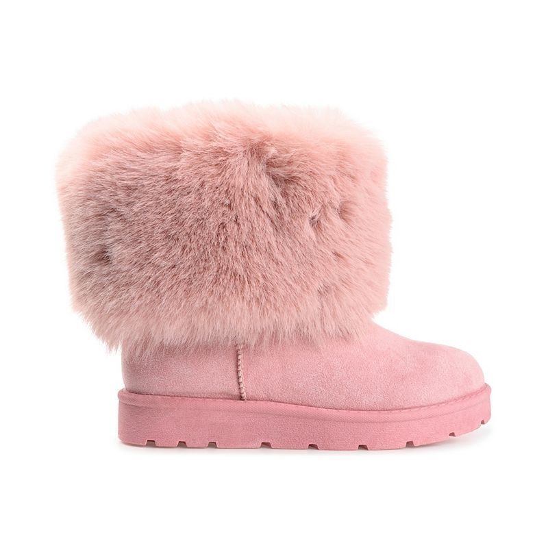 여성 솔 포우 퍼 부츠 Women's Shanay Lug Sole Faux Fur Cold Weather Boots 14842852 Pink