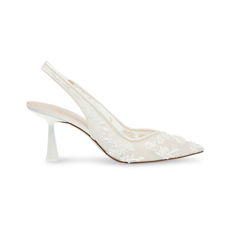 여성 자수 슬링백 이브닝 펌프스 Women's Nikki Embroidered Slingback Evening Pumps 17826798 Ivory