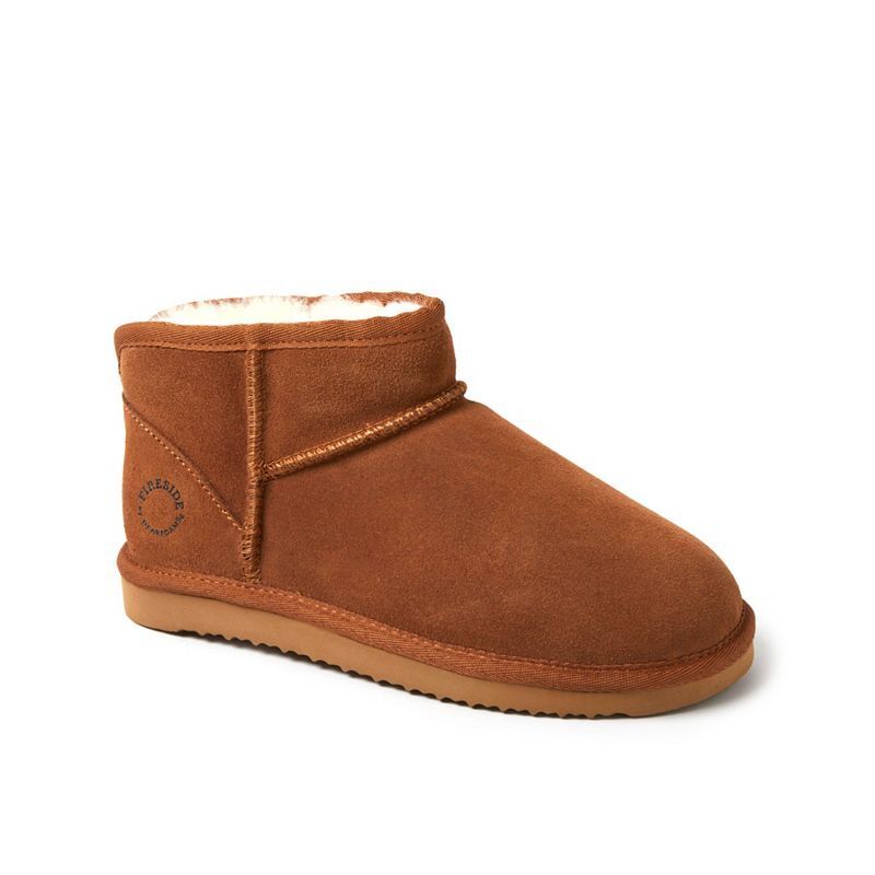 여성 시어링 마이크로 부티 Women's Riverland Genuine Shearling Micro Bootie 14626730 Chestnut
