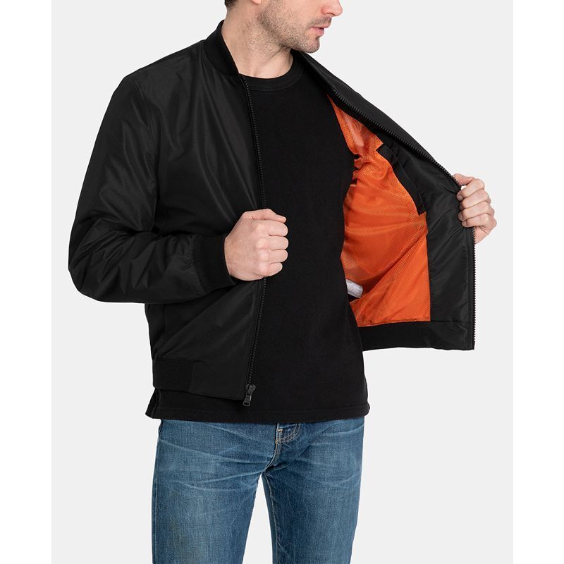 남성 봄버 자켓 Men's Bomber Jacket, Created for Macy's 6576430 Black
