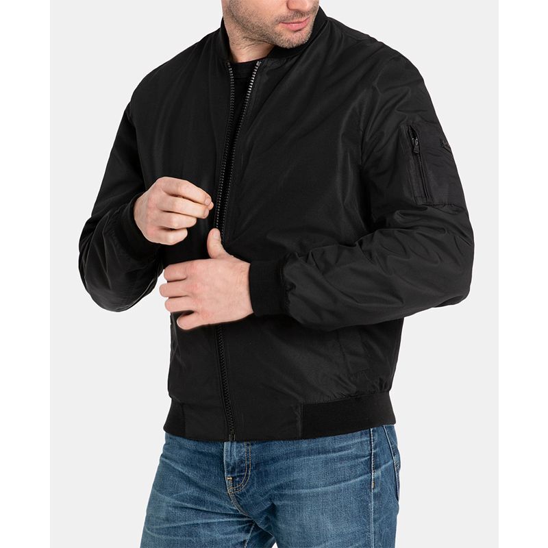 남성 봄버 자켓 Men's Bomber Jacket, Created for Macy's 6576430 Black