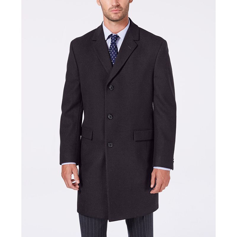 남성 Men's Classic-Fit Batten Overcoat 6446964 Grey