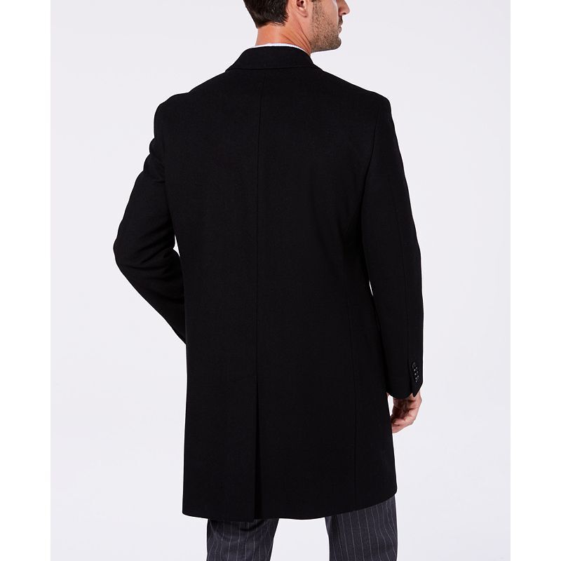 남성 Men's Classic-Fit Batten Overcoat 6446964 Black