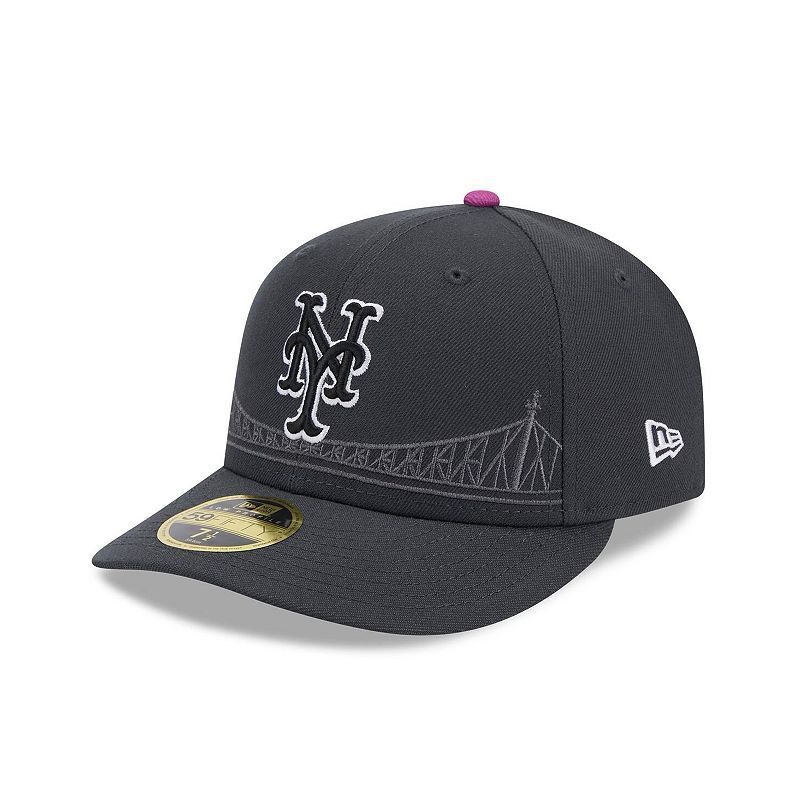 남성 뉴 욕 시티 로우 핏 모자 Men's Graphite New York Mets 2024 City Connect Low Profile 59FIFTY Fitted Hat 18524217 Graphite