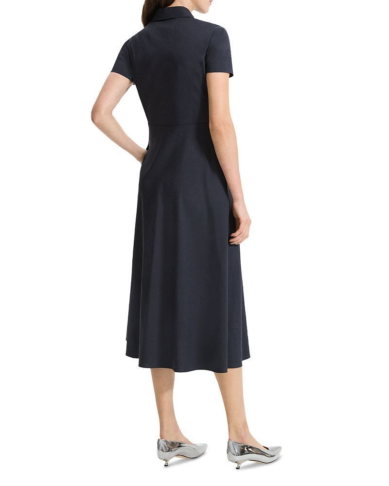 린넨 블렌드 숏 슬리브 미디 드레스 Linen Blend Short Sleeve Midi Dress 5048089