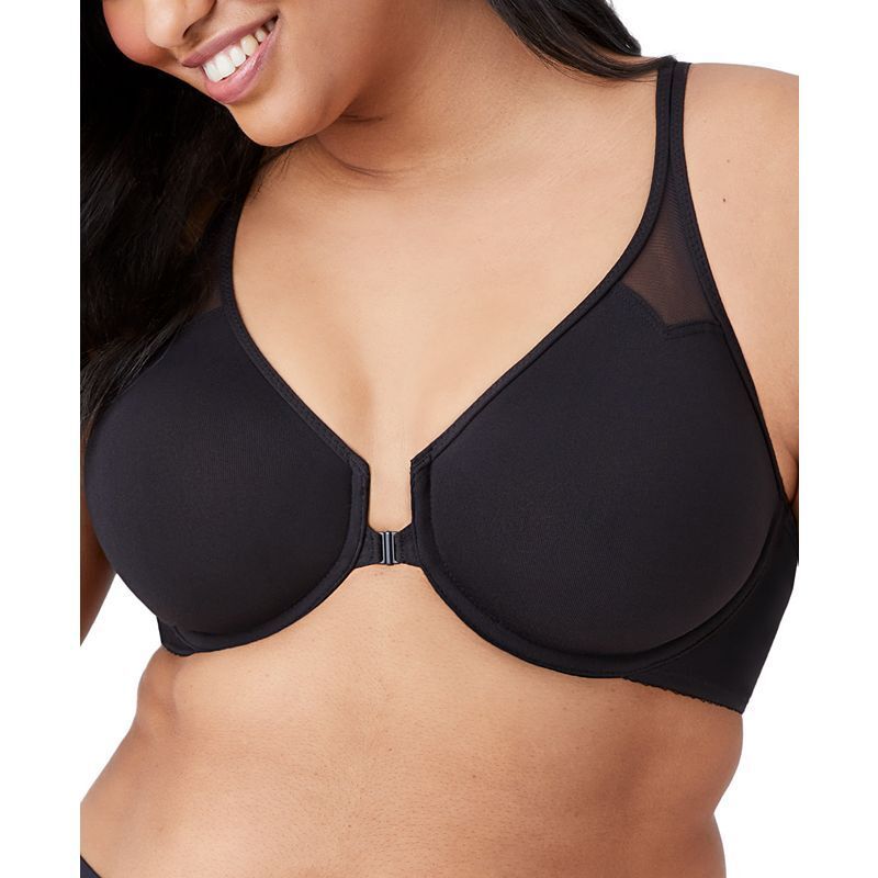 바디 바이 레이서백 브라 Body by Wacoal Racerback Underwire Front Close Bra 65124 97127 Black