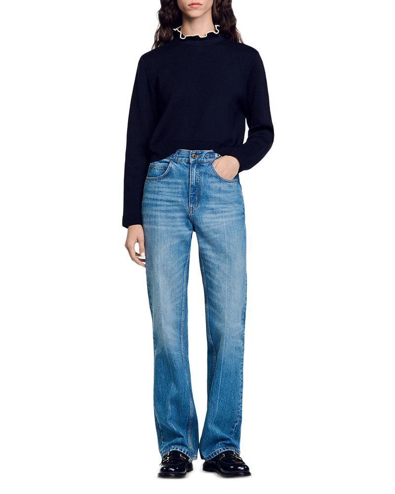 넥 스웨터 Francoise Ruffle Neck Sweater 5190489