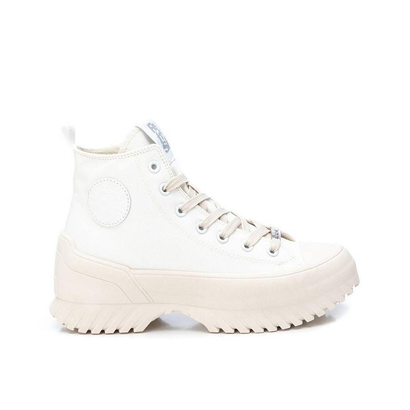 여성 캔버스 플랫폼 하이탑 스니커즈 바이 Women's Canvas Platform High-Top Sneakers By 16618130 White