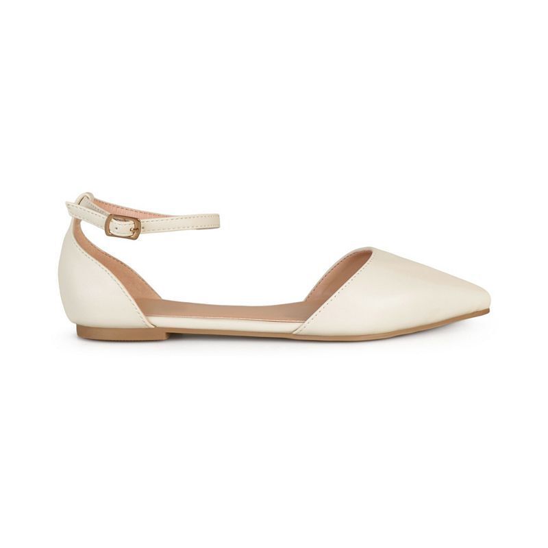여성 앵클 스트랩 포인티드 플랫슈즈 Women's Reba Ankle Strap Pointed Toe Flats 9597399 Bone