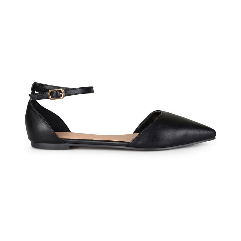 여성 앵클 스트랩 포인티드 플랫슈즈 Women's Reba Ankle Strap Pointed Toe Flats 9597399 Black