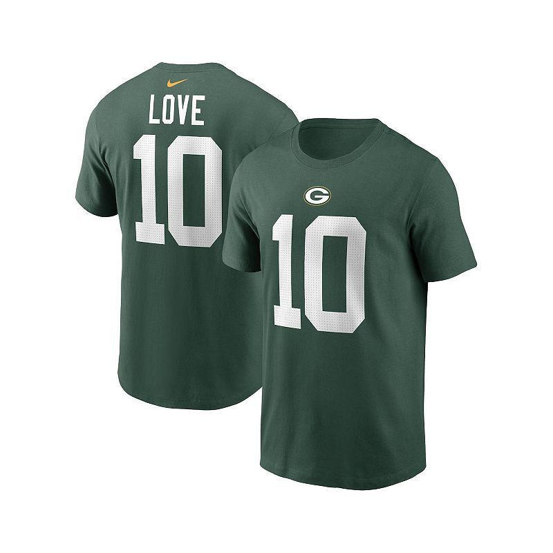 남성 조단 러브 그린 플레이어 숫자 티셔츠 Men's Jordan Love Green Green Bay Packers Player Name and Number T-shirt 16326941 Green