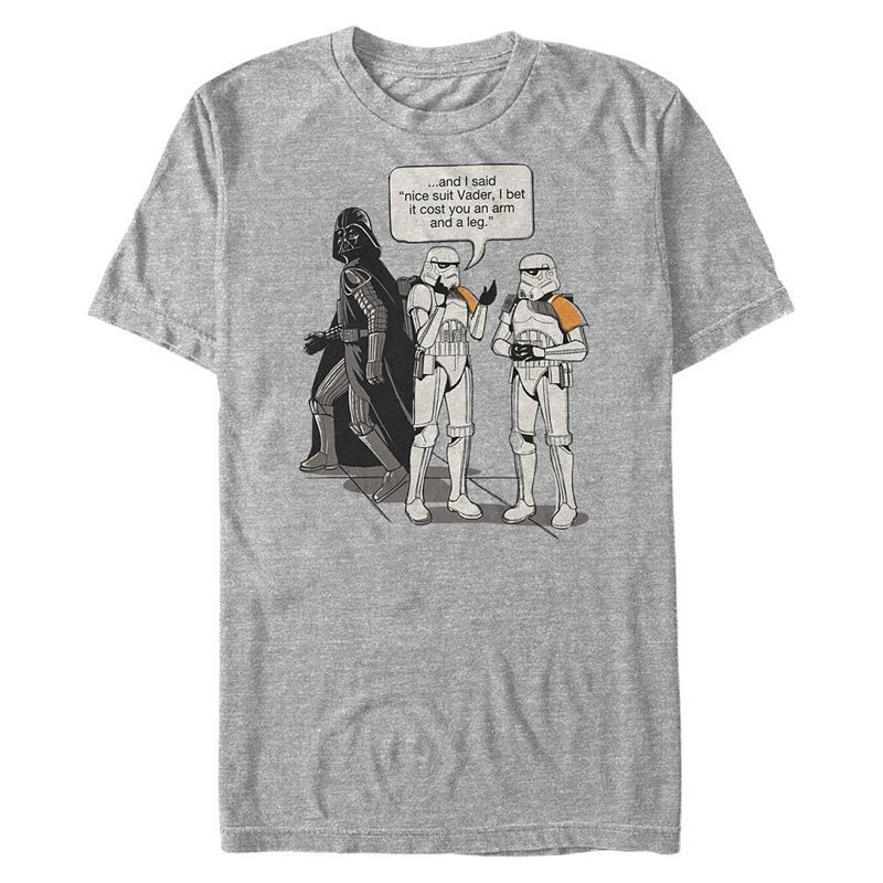 별 남성 클래식 수트 숏 슬리브 티셔츠 Star Wars Men's Classic Nice Suit Darth Vader Comic Humor Short Sleeve T-Shirt 10052615 Gray