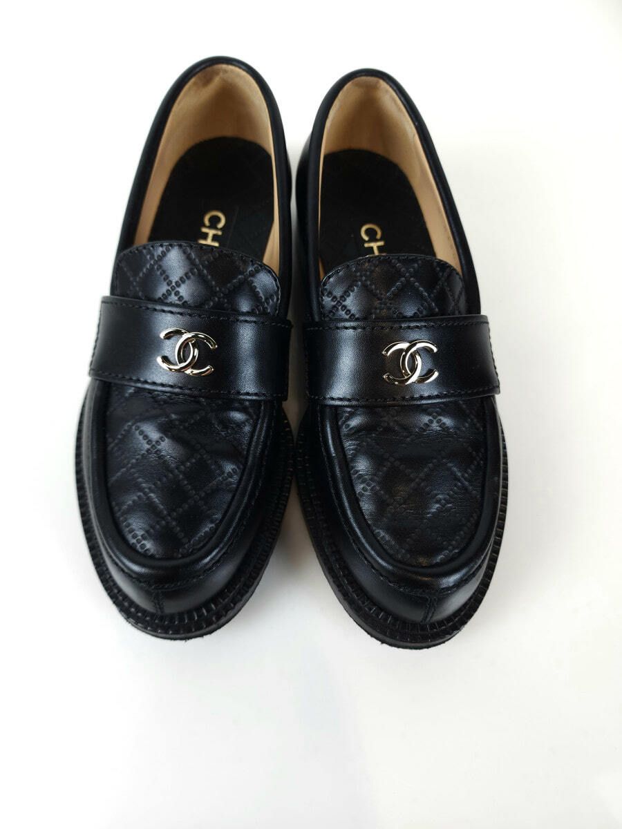 CHANEL Quilted Loafers with CC Logo G38048 4834 | eBay
