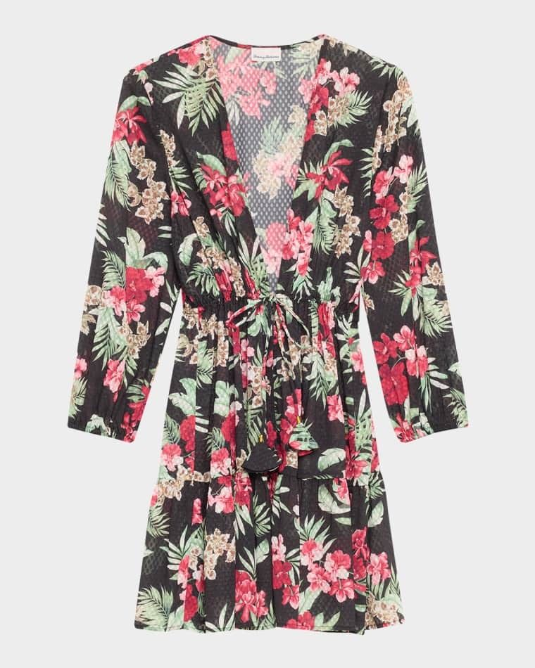릴리 캣 튜닉 Lily Cat Open-Front Tunic Coverup prod277570777BLACK